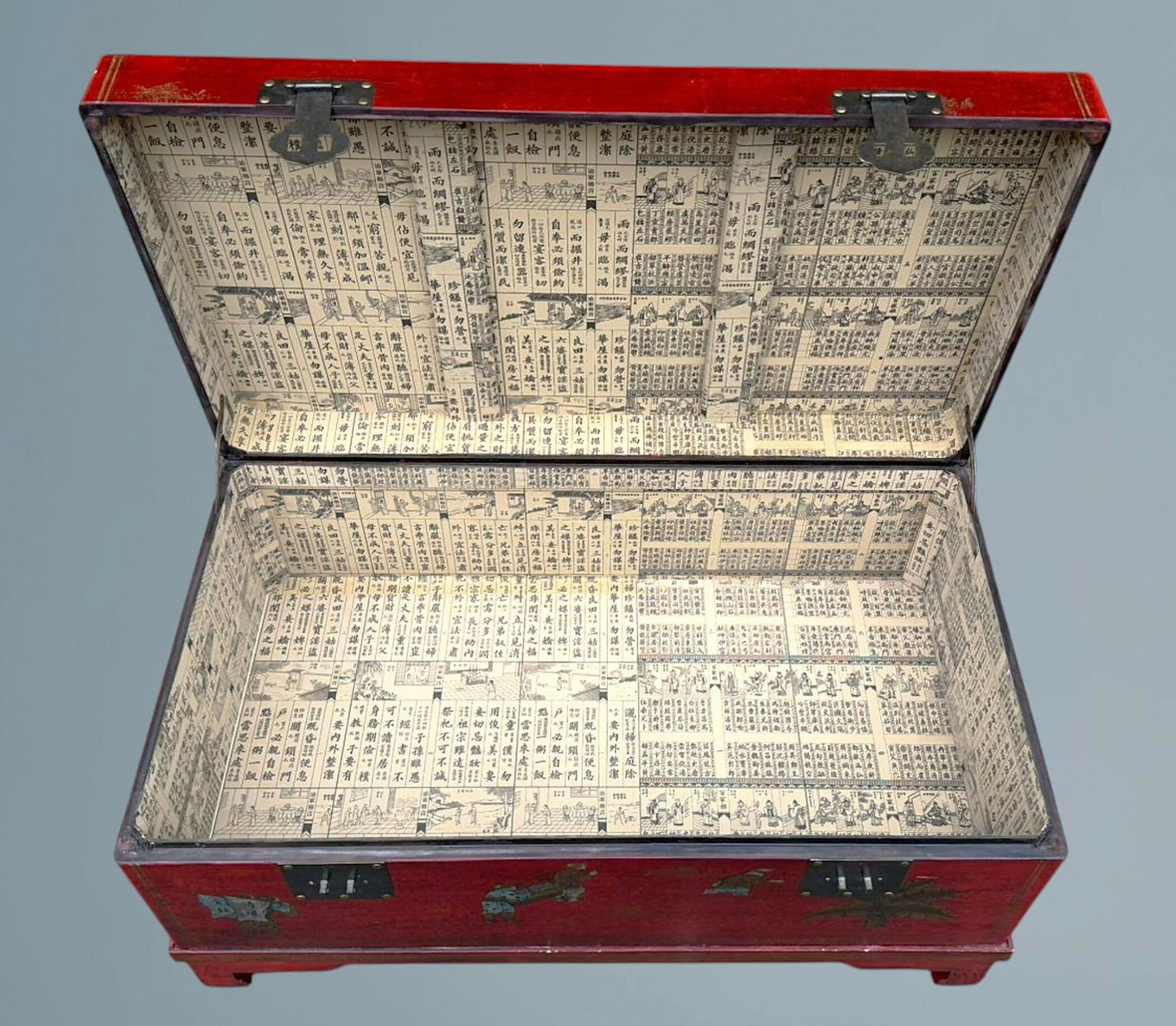 Chinoiserie Trunk On Stand - Blanket Box - Coffee Table