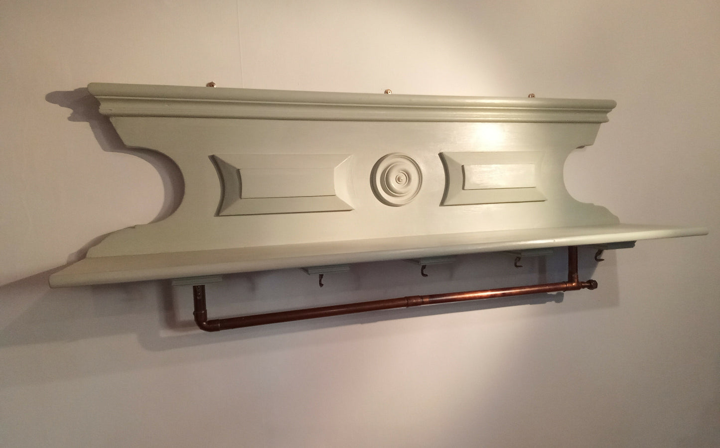 Upcycled handmade hall shelf