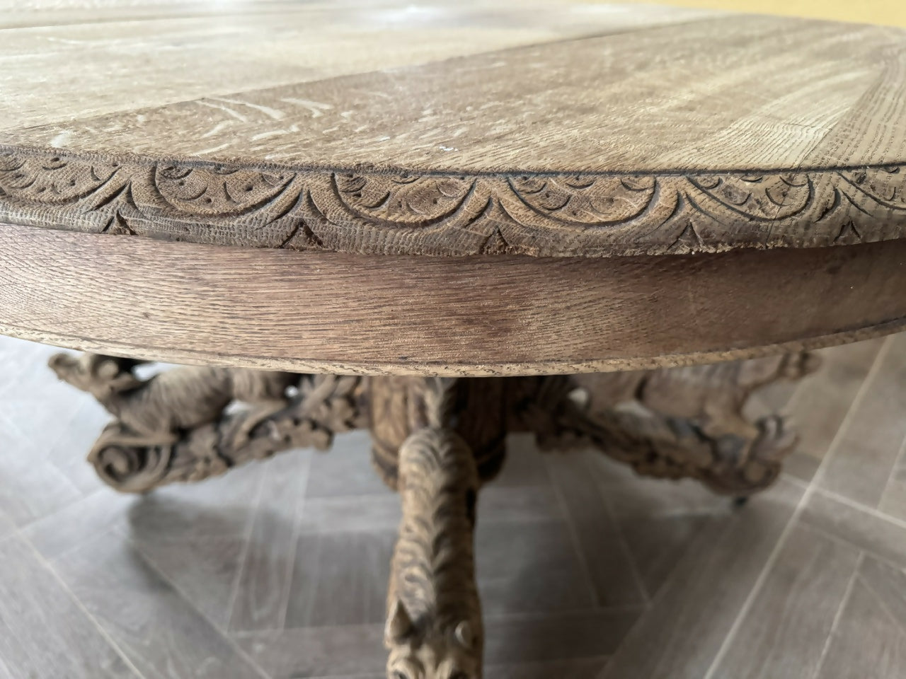 Wonderful French Oak Hunting Centre Table