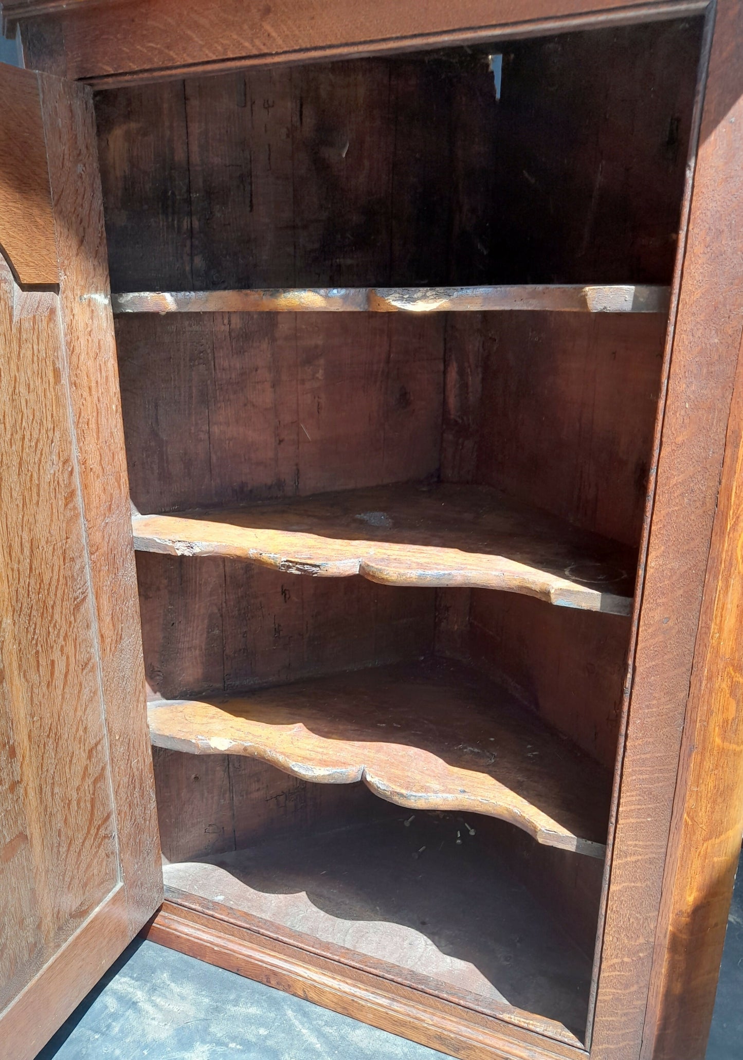 Georgian Oak Corner Cupboard