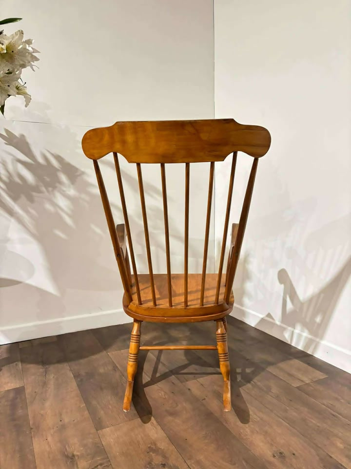 Contemporary Spindle Back Beech Rocking Chairz