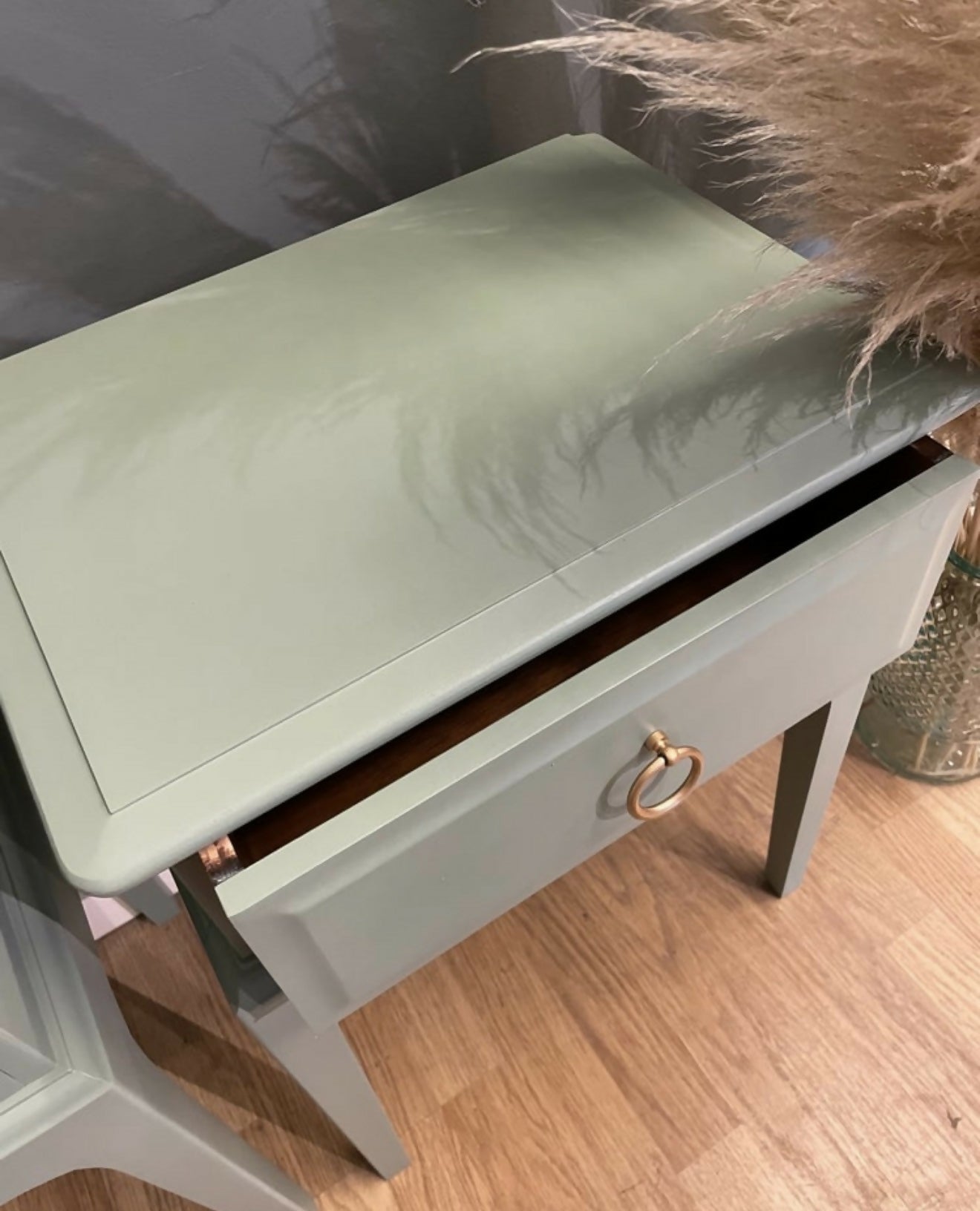 Stunning pro spray painted stag green bedside tables….ANY COLOUR