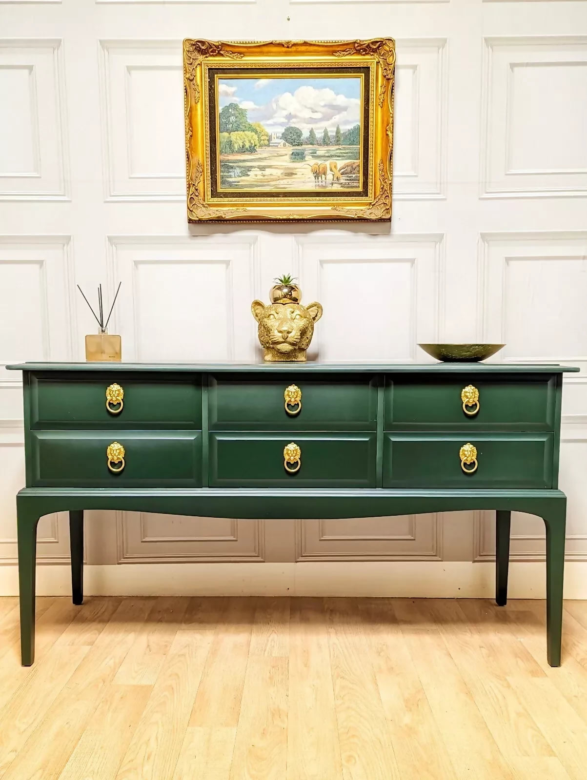 Stag Minstrel 6 Drawer Console Table , Dressing Table Sideboard Chest Of Drawers