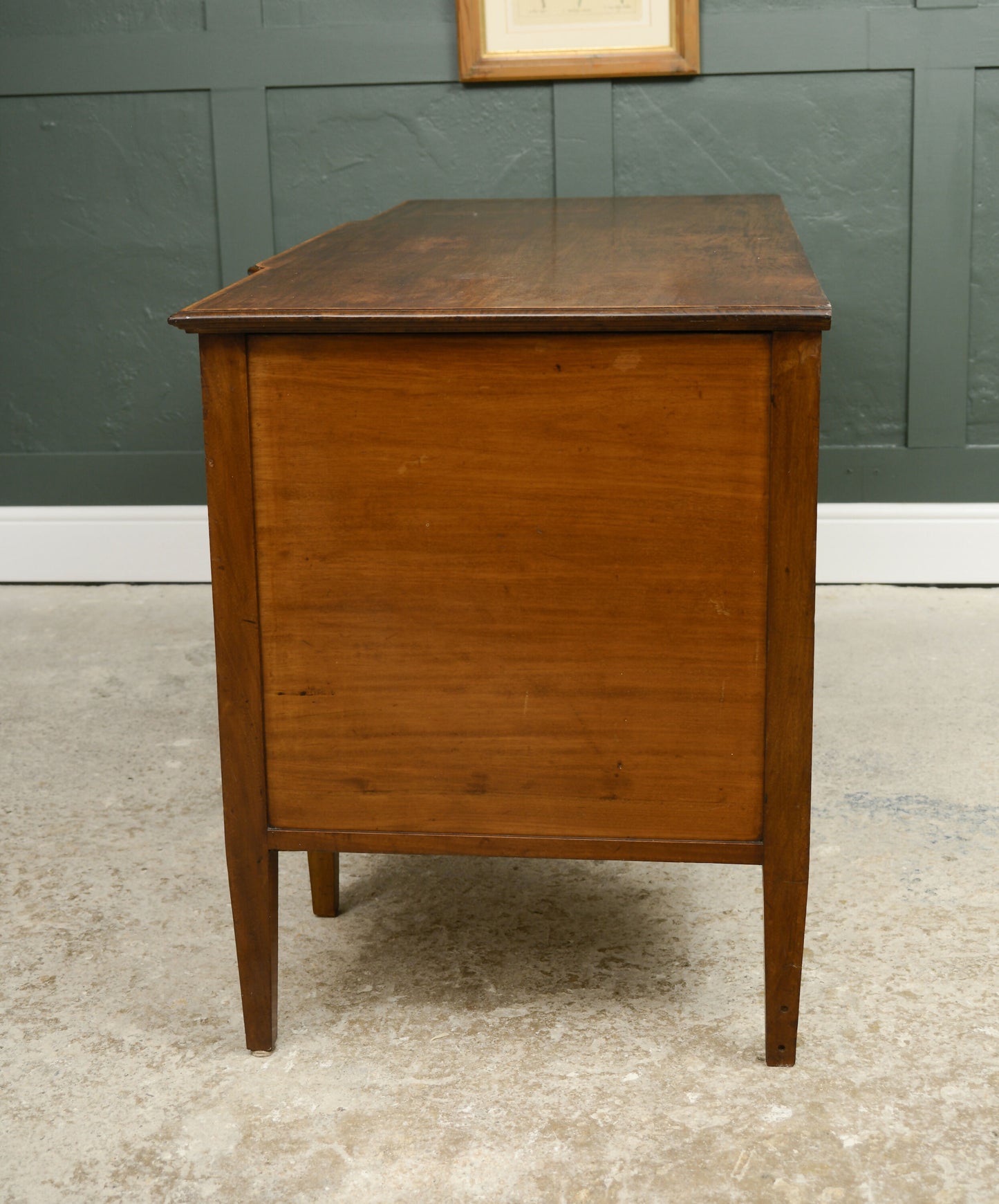 Vintage Mahogany Pedestal Desk - Kneehole - With Drawers