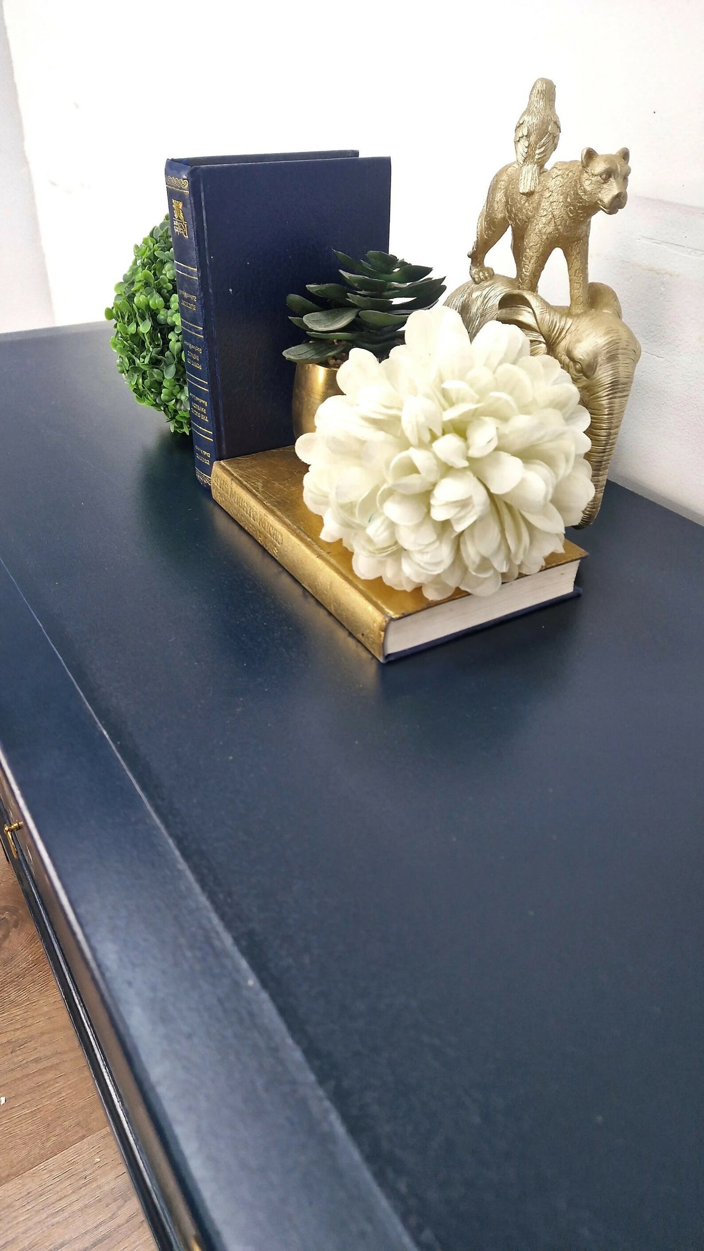 Stag navy chest of drawers