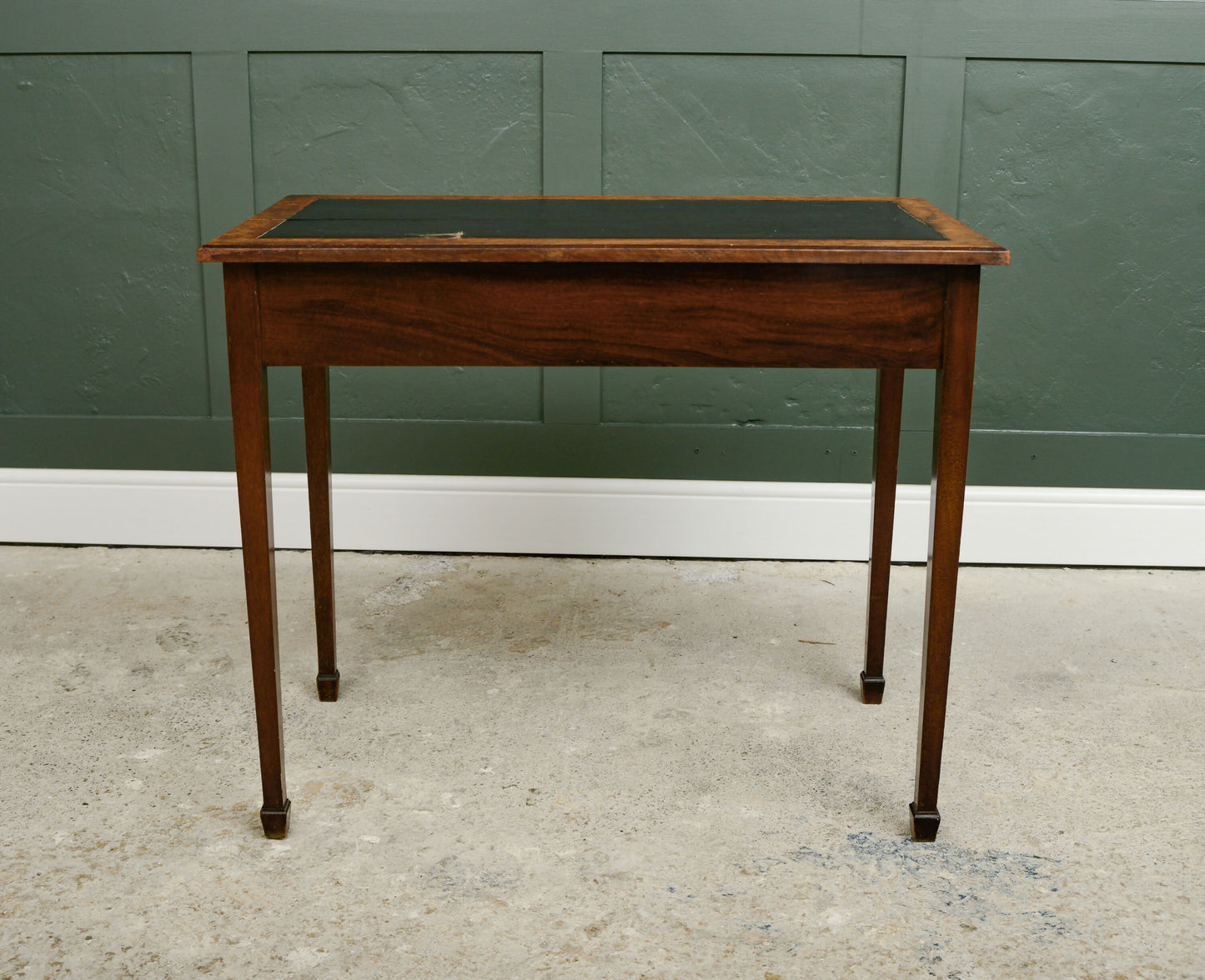 Antique Mahogany Writing Table Desk with Leather Top