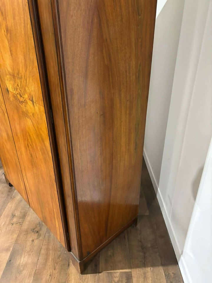 1940s Art Deco Walnut Wardrobe