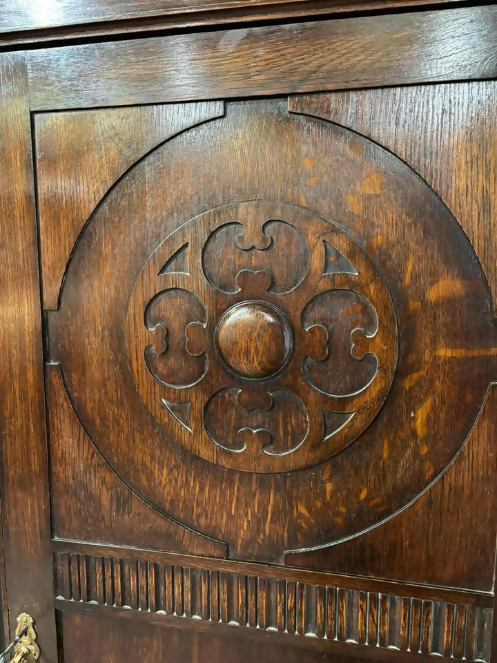 Vintage Dark Oak Hall Robefg