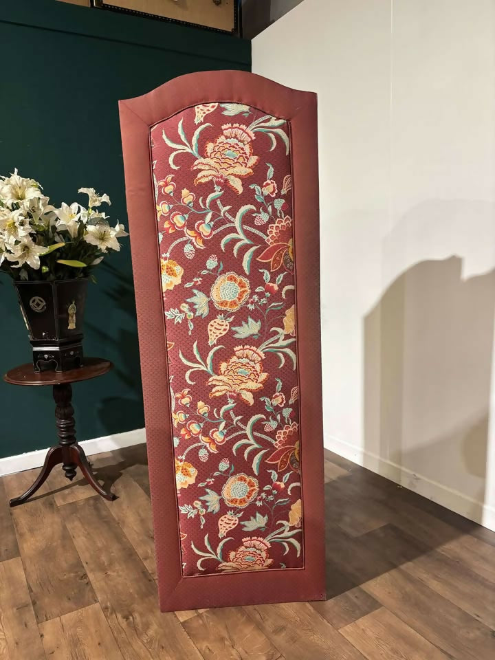 Vintage Fabric Covered Three Fold Dressing Screen