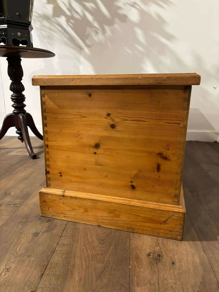 Rustic Stripped Pine Blanket Box