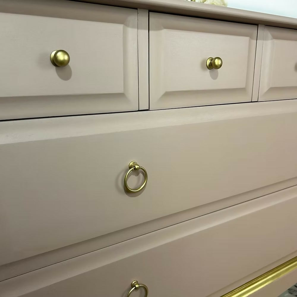 Pink and Gold Stag 4 over 2 Chest of Drawers