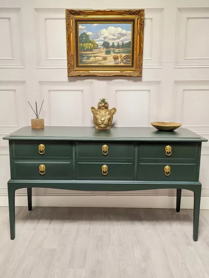 Stag Minstrel 6 Drawer Console Table , Dressing Table Sideboard Chest Of Drawers