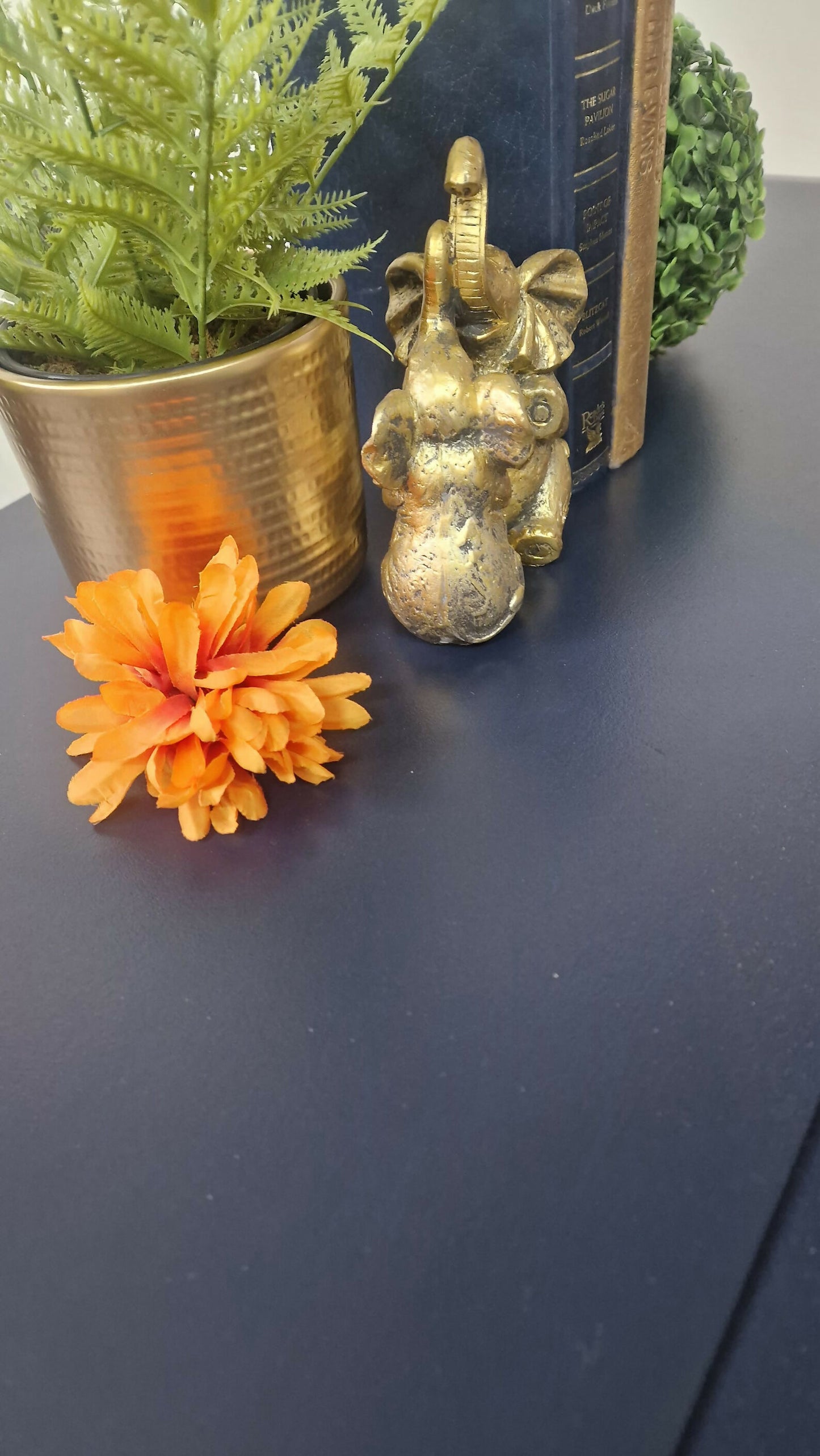 Stag navy chest of drawers