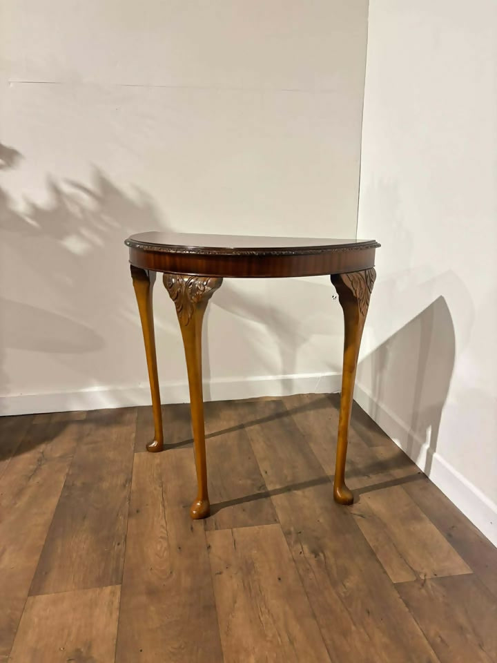Reproduction Mahogany Demi Lune Hall Table