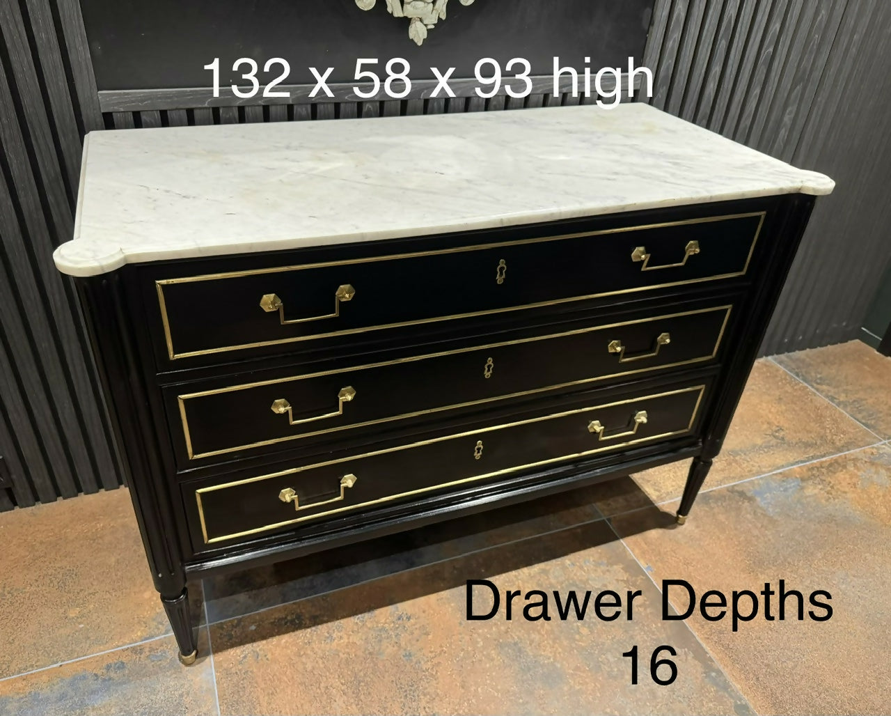 18th Century French Ebonised Louis XVI Commode