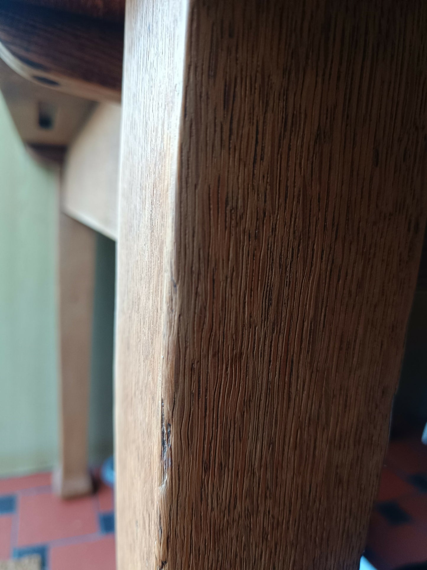 Solid Oak Extendable Dining Table Vintage