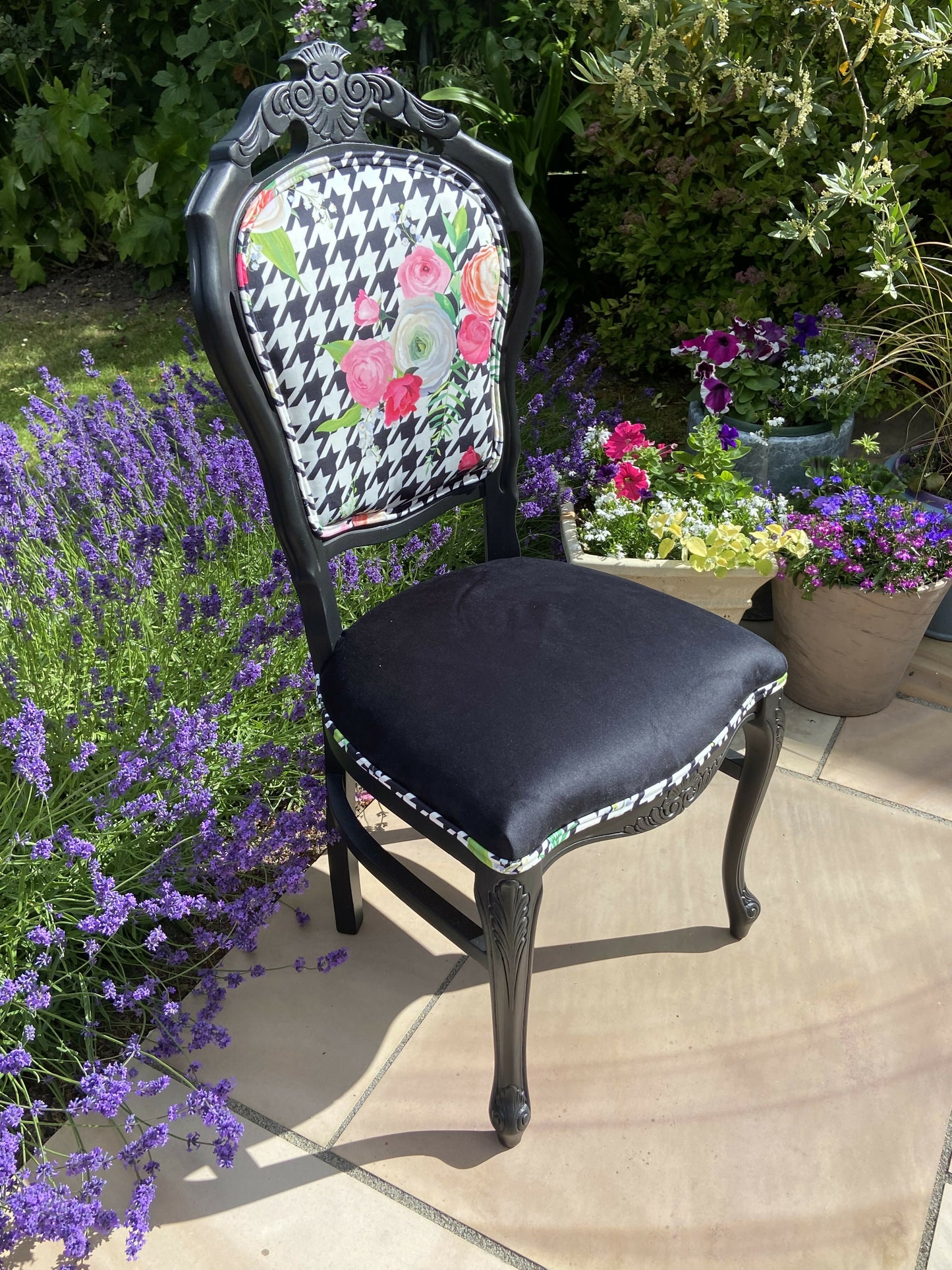 Floral Statement Upholstered Chair