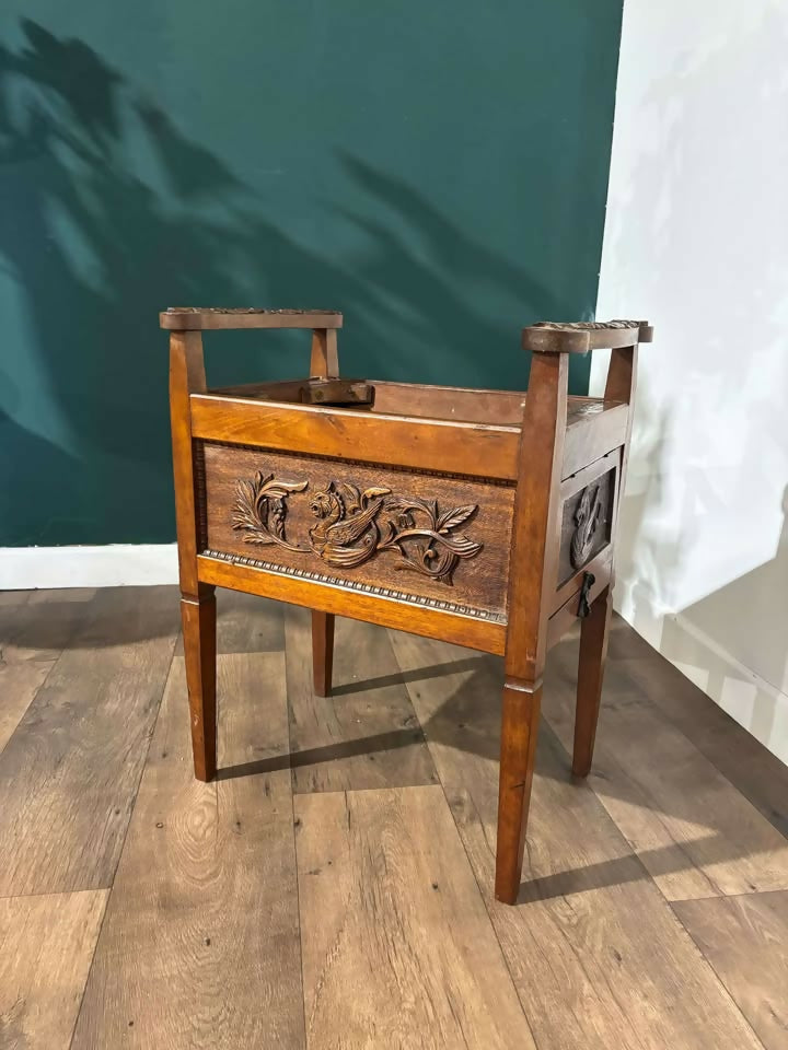 Edwardian Carved Piano Stool7