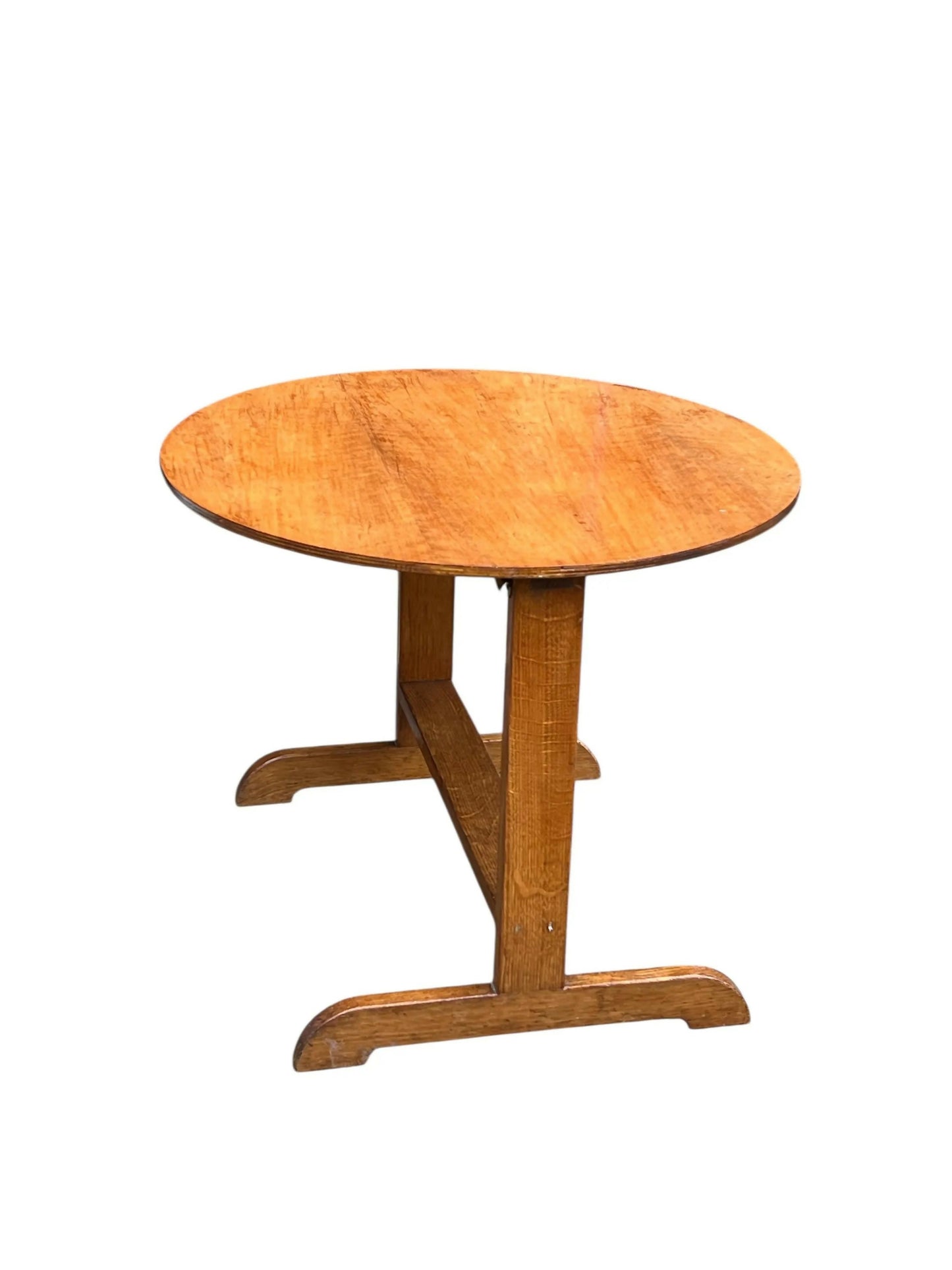 Art Deco tilt top light Oak side table