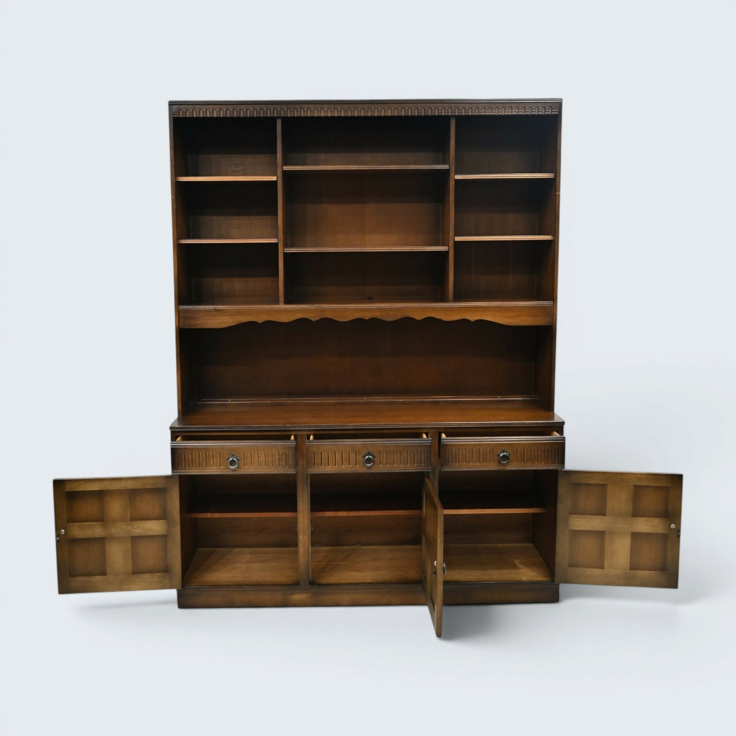 Old Charm Style Wall Unit Cabinet Bookshelf Drawers & Cupboards FREE UK Delivery