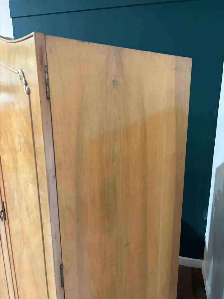 Vintage Walnut Gents Fitted Wardrobe as