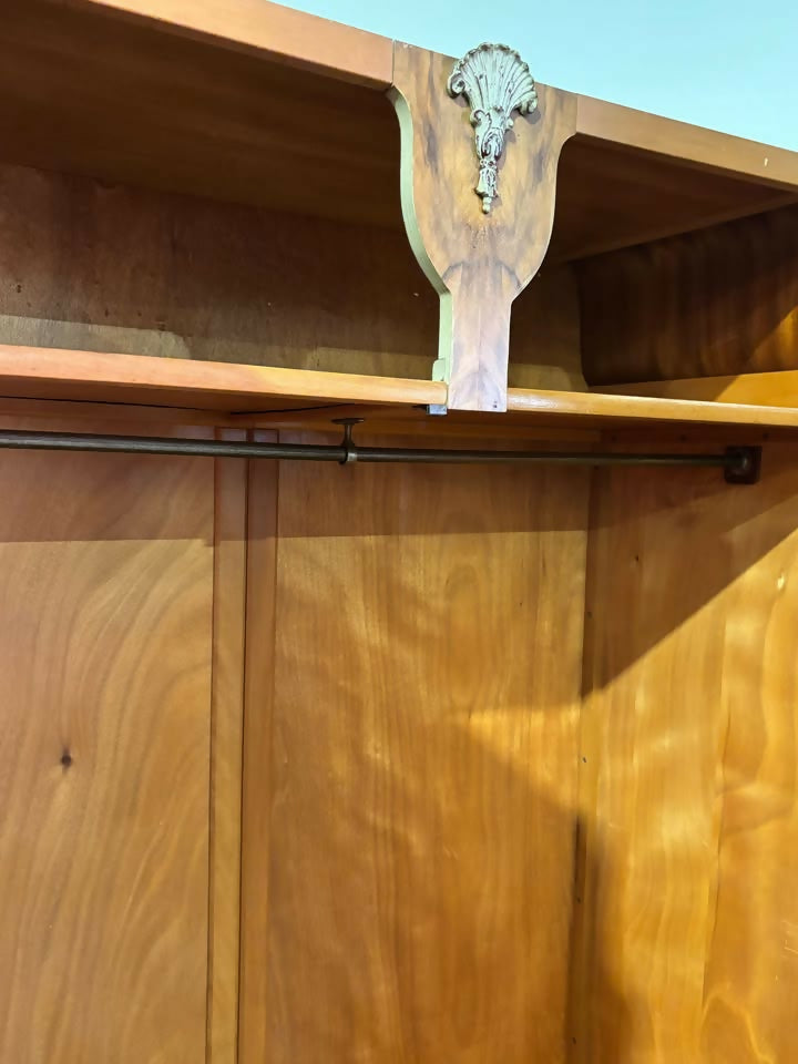 Art Deco Ladies Walnut Double Wardrobe0