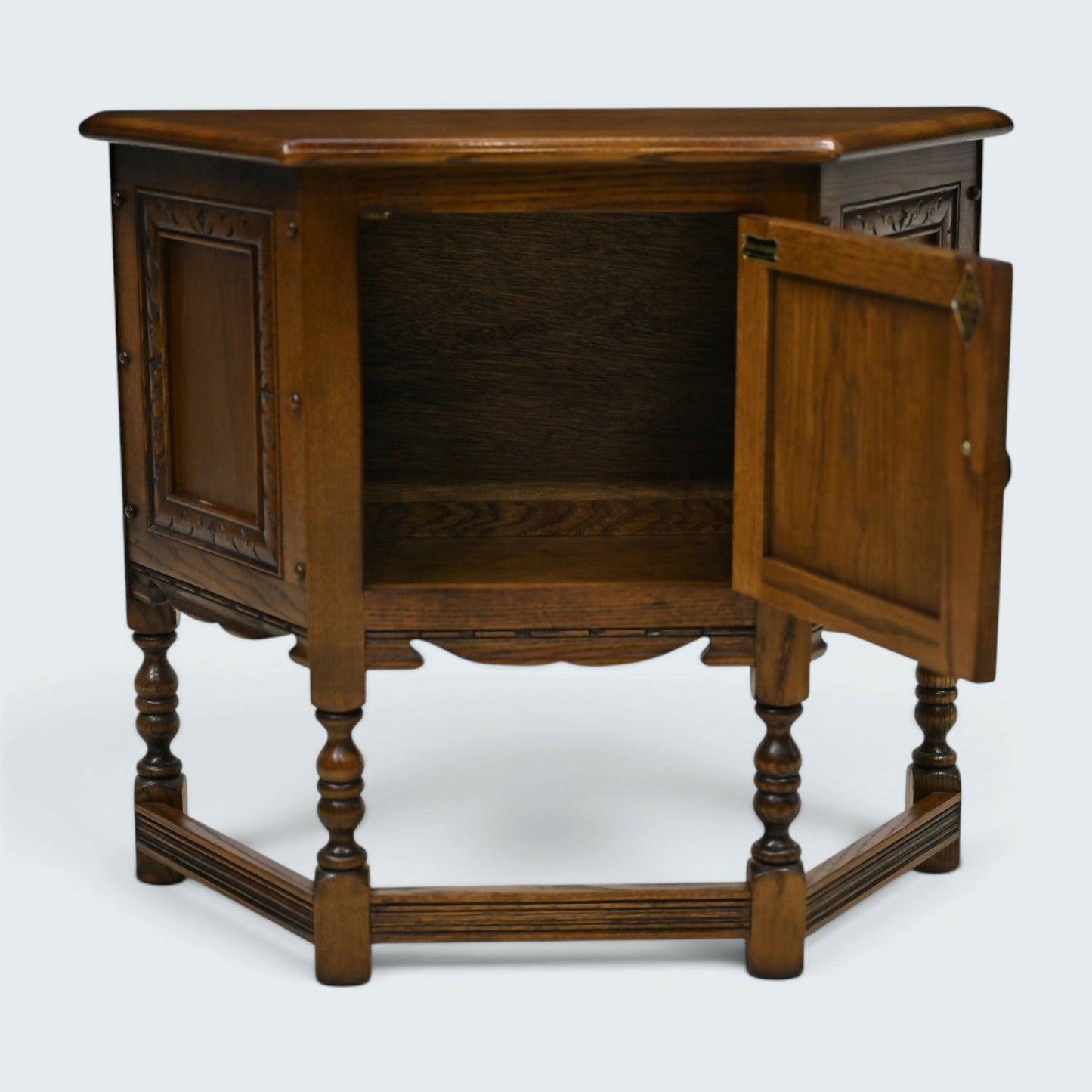 Old Charm Canted Table Hall Table Cupboard Light Oak Finish FREE UK Delivery