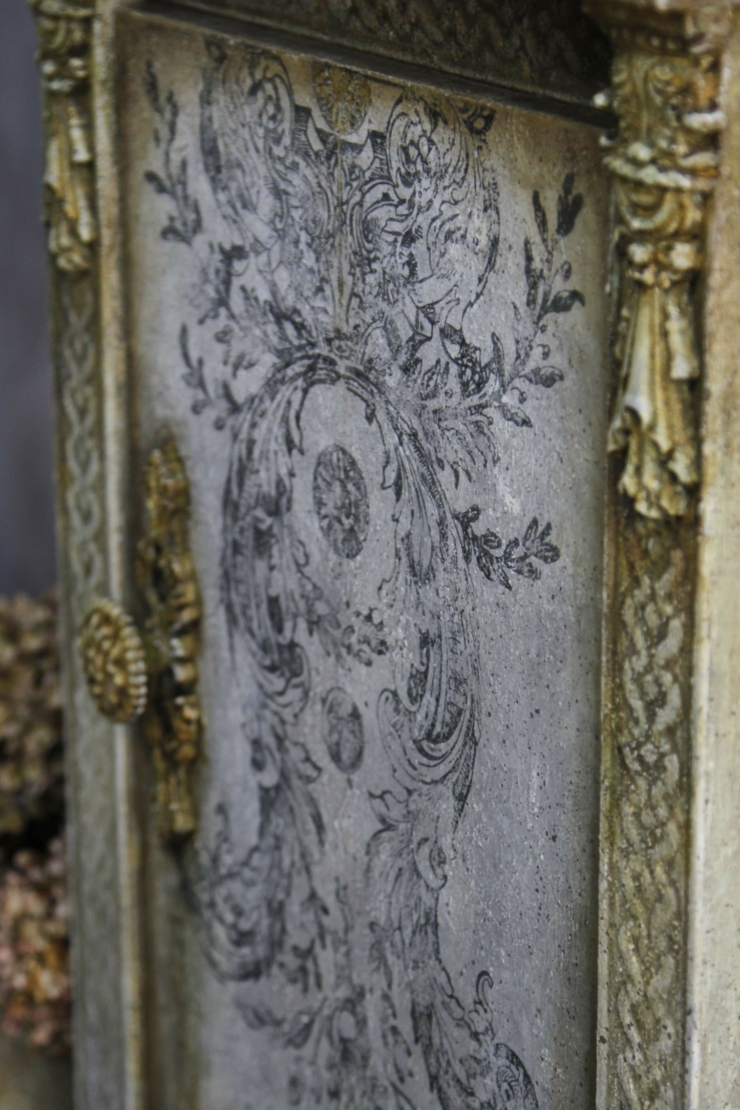 SOLD !!! Vintage Style Painted Bedside Cabinet, Side Table, Nightstand