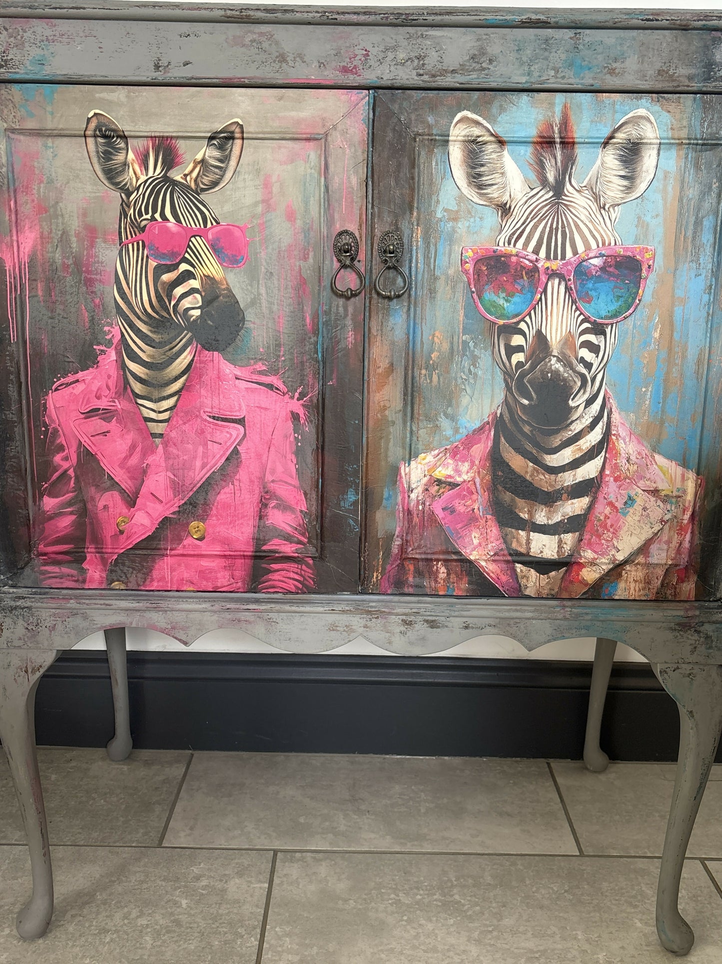 Funky Upcycled Cabinet