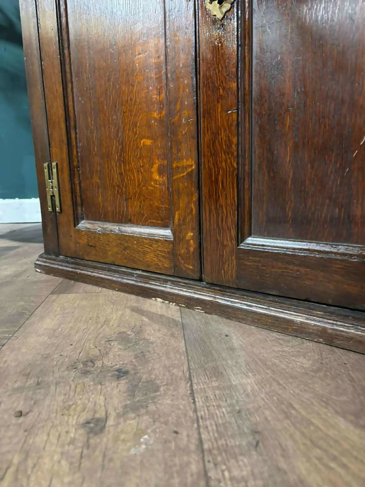 19th Century Oak Double Freestanding Corner Cabinetdf