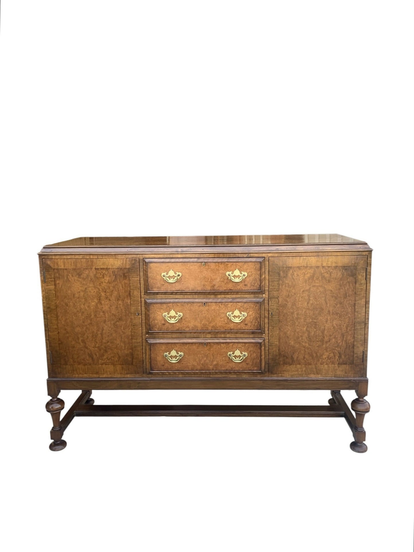 Vintage Sideboard Walnut Art Deco Cabinet