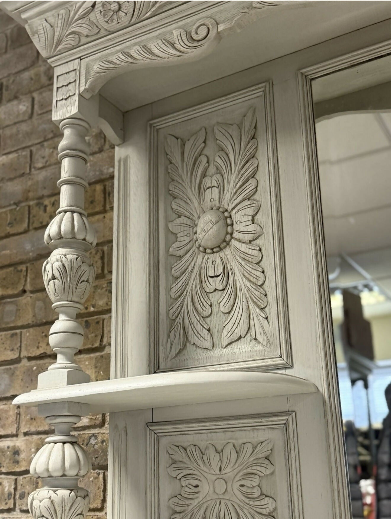 Victorian Dresser with ornate green man carvings.