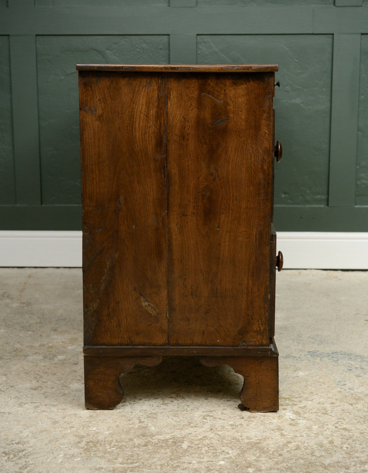 Wide Georgian Oak Chest of Drawers - 2 Drawer Chest