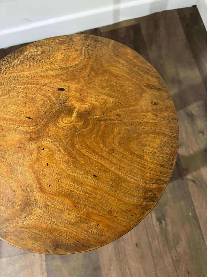 Rustic Vintage Oak Side Tablex