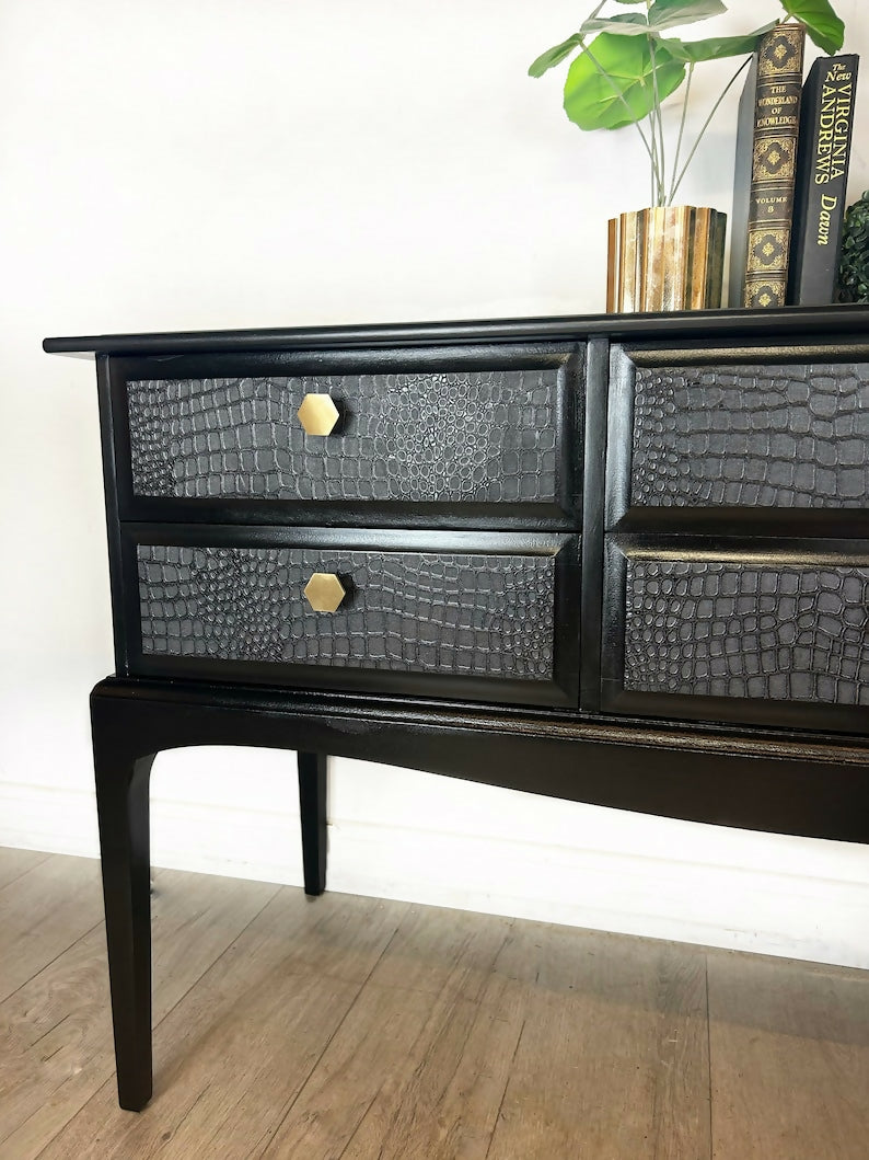 Sleek Stag Black Sideboard console table/dressing table/ TV media