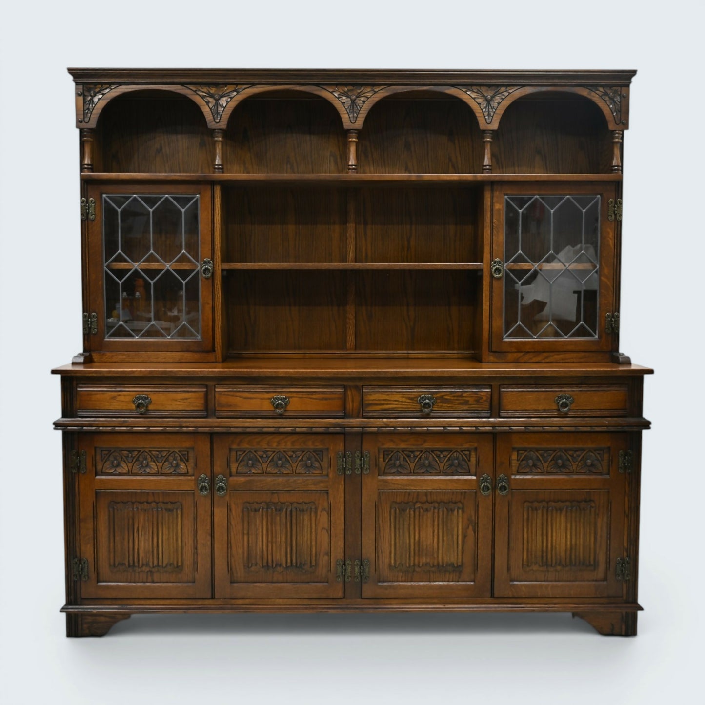 Old Charm Oak Dresser In Light Oak Sideboard Display EXC Clean FREE UK Delivery