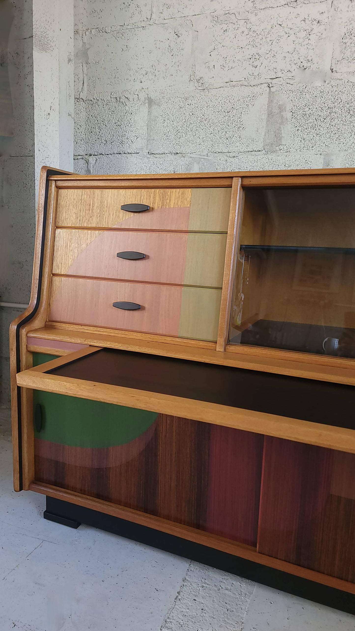 Sideboard angled view closer-orange otter