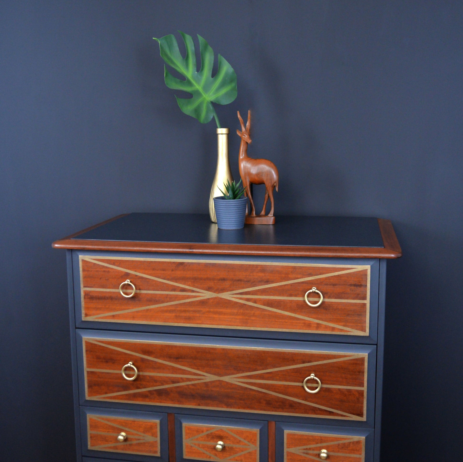 Stag Ash tallboy above view