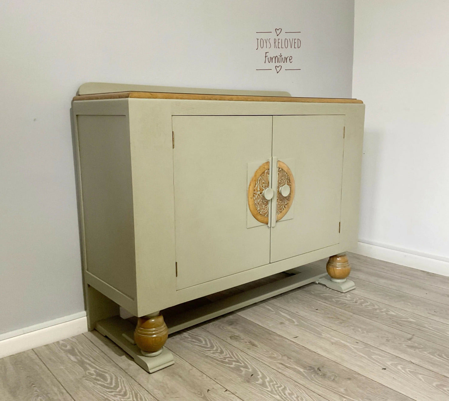 Beautility Oak Sideboard Sage Green