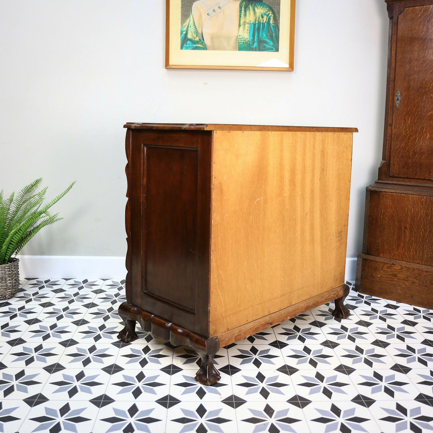Serpentine Chest of Drawers Dutch Colonial Style South African Stinkwood Chest.