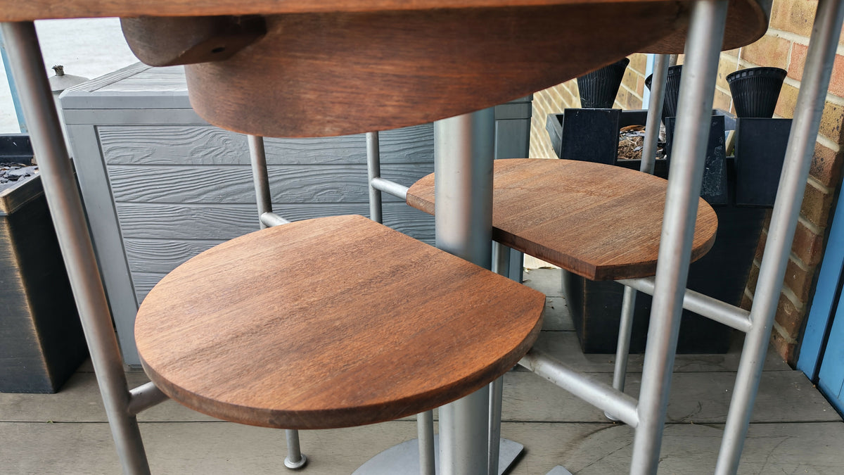Lister Lutyens patio teak table chairs set