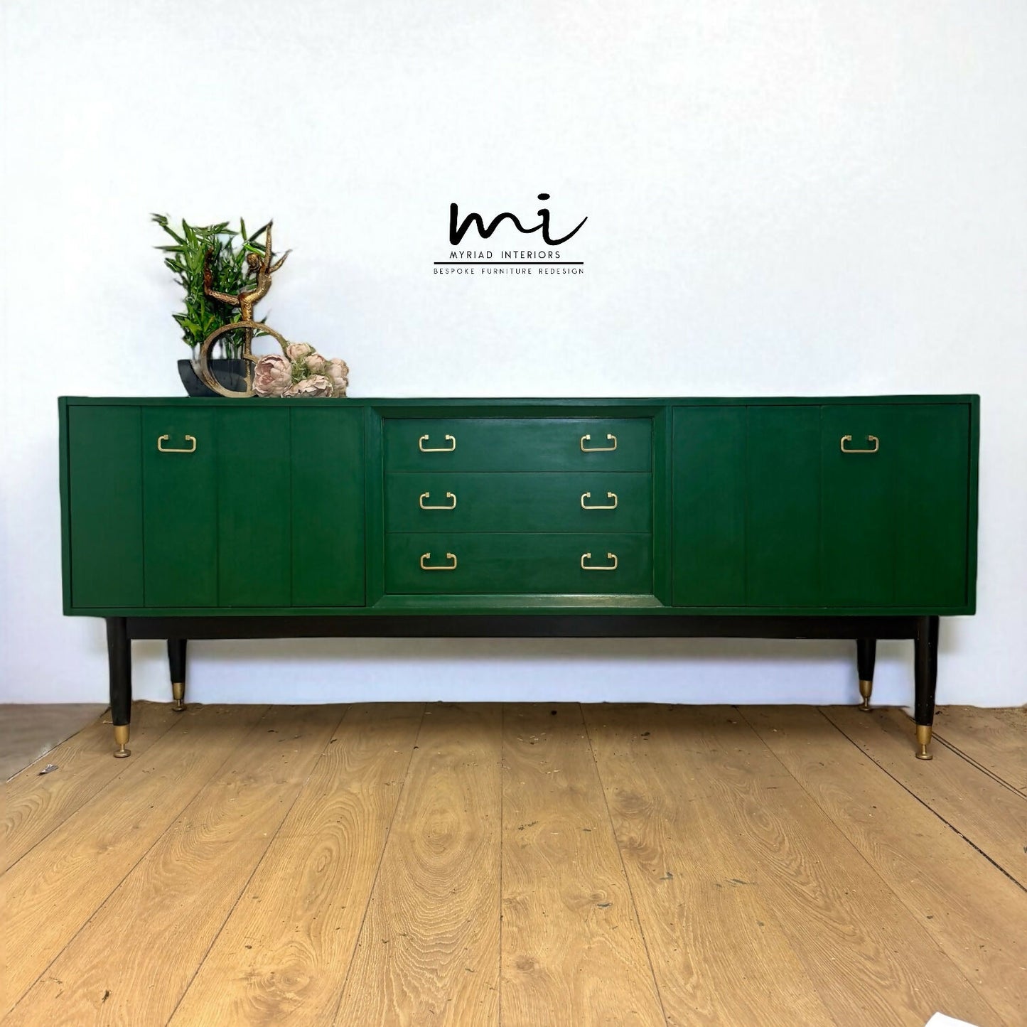 Vintage G Plan sideboard in green, E Gomme Tola, mid century modern, drink cabinet, tv stand, media unit