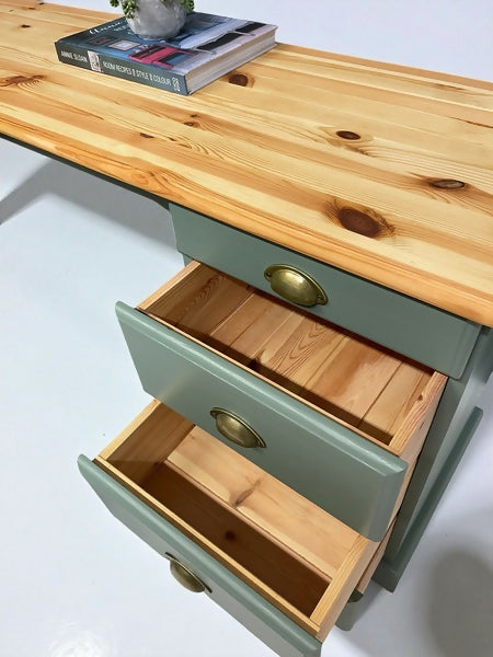 Solid pine desk & chair , cottage style , home office