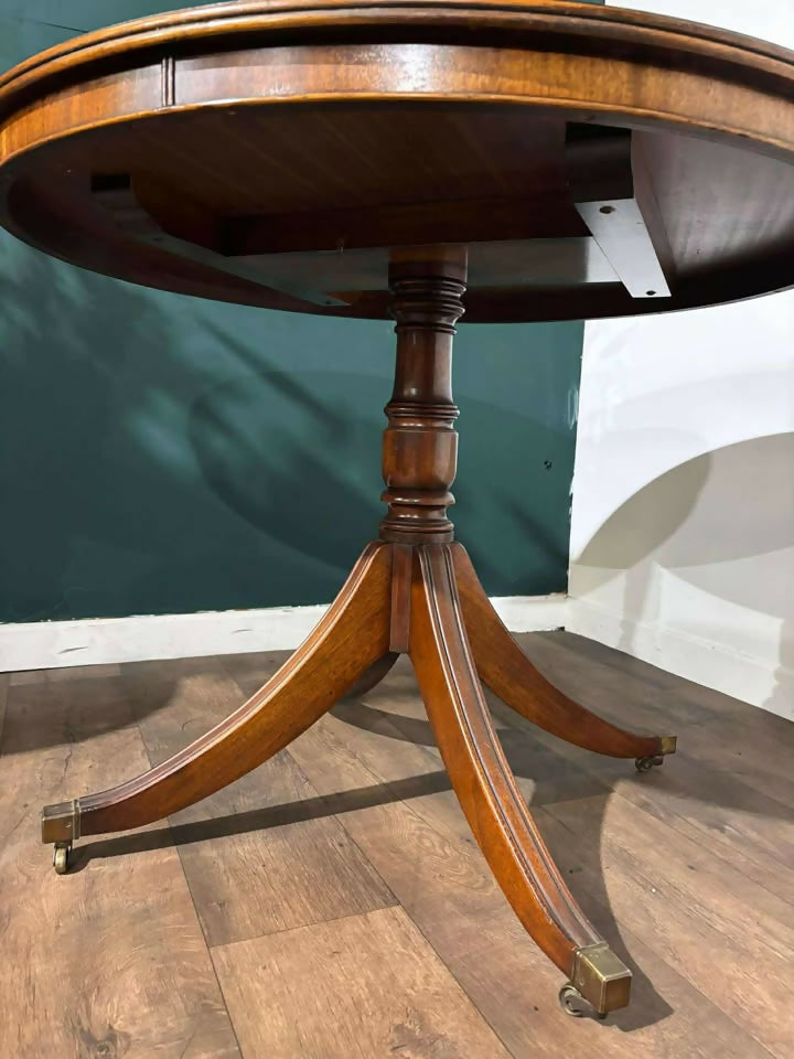 Vintage Walnut Pedestal Breakfast Table