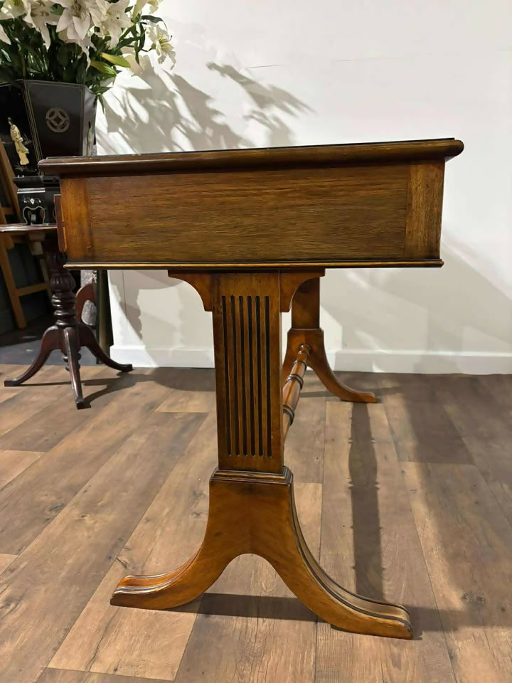 Reproduction Two Drawer Mahogany Side Table