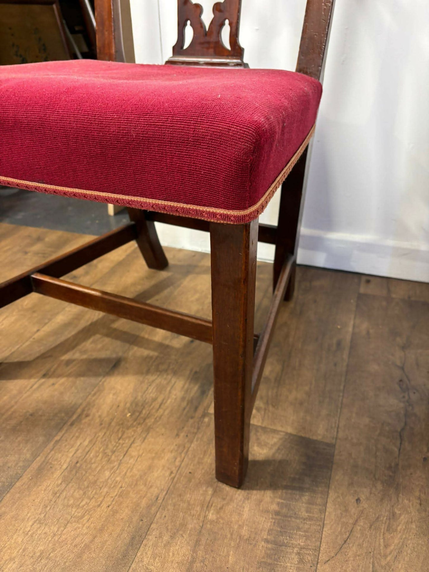 Vintage Set of Four Georgian Style Mahogany Dining Chairs