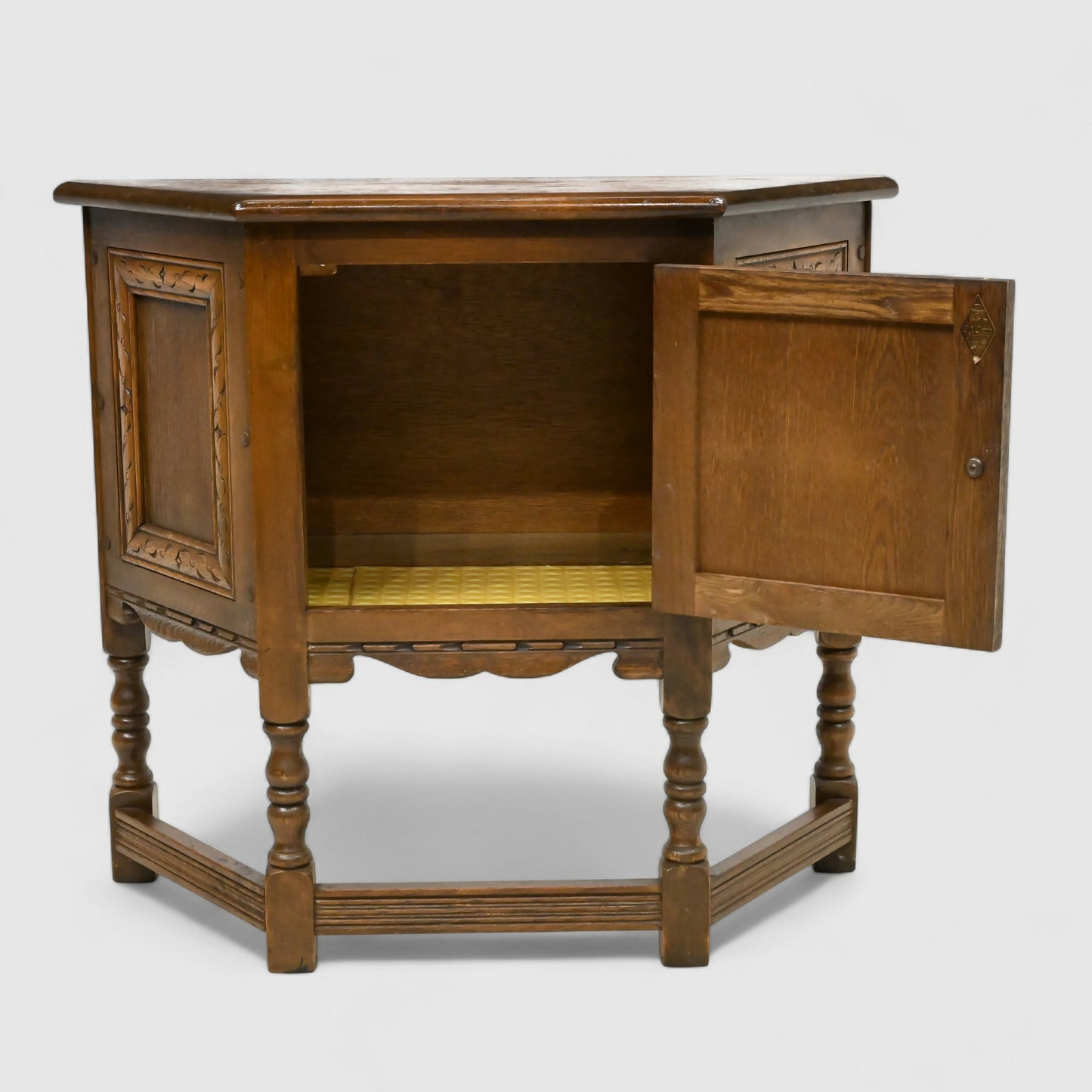 Old Charm Canted Table Hall Table/Cupboard Light Oak Finish FREE UK Delivery. SBR10845/1908E