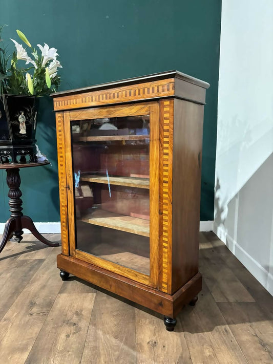 Victorian Inlaid Mahogany and walnut Side Cabinet2