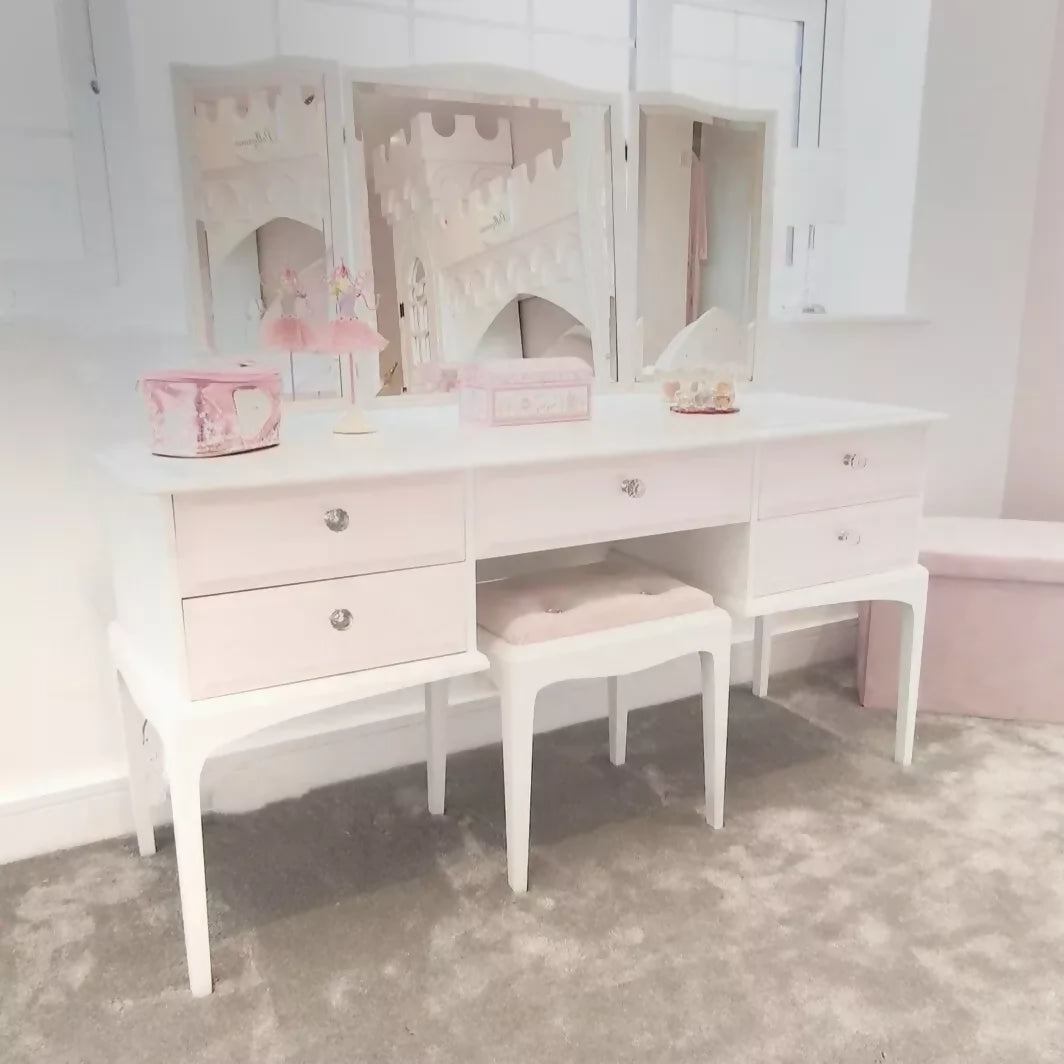 White Stag Minstrel 5 Drawer Dressing Table