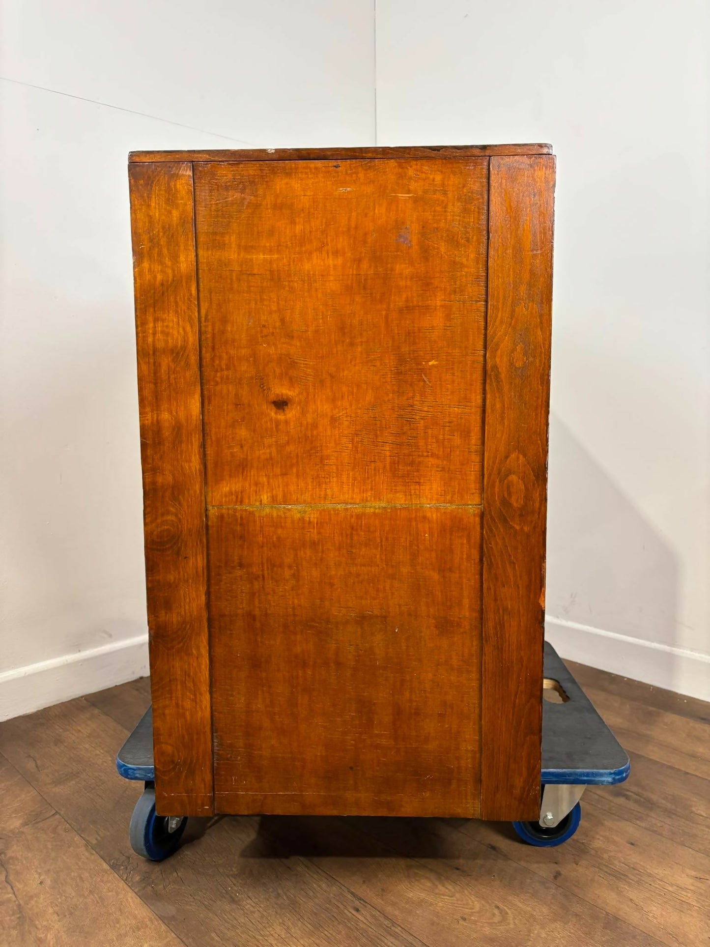 Vintage Oak Veneer Bank of Ten Drawers